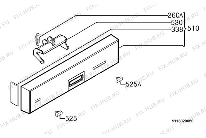 Взрыв-схема посудомоечной машины Aeg Electrolux F88420IM - Схема узла Command panel 037